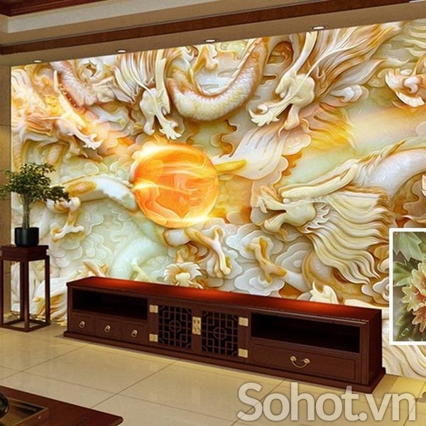 Tranh rồng - tranh gạch 3d rồng - GZ333