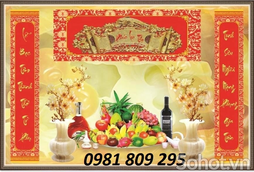 gạch tranh 3d phòng thờ