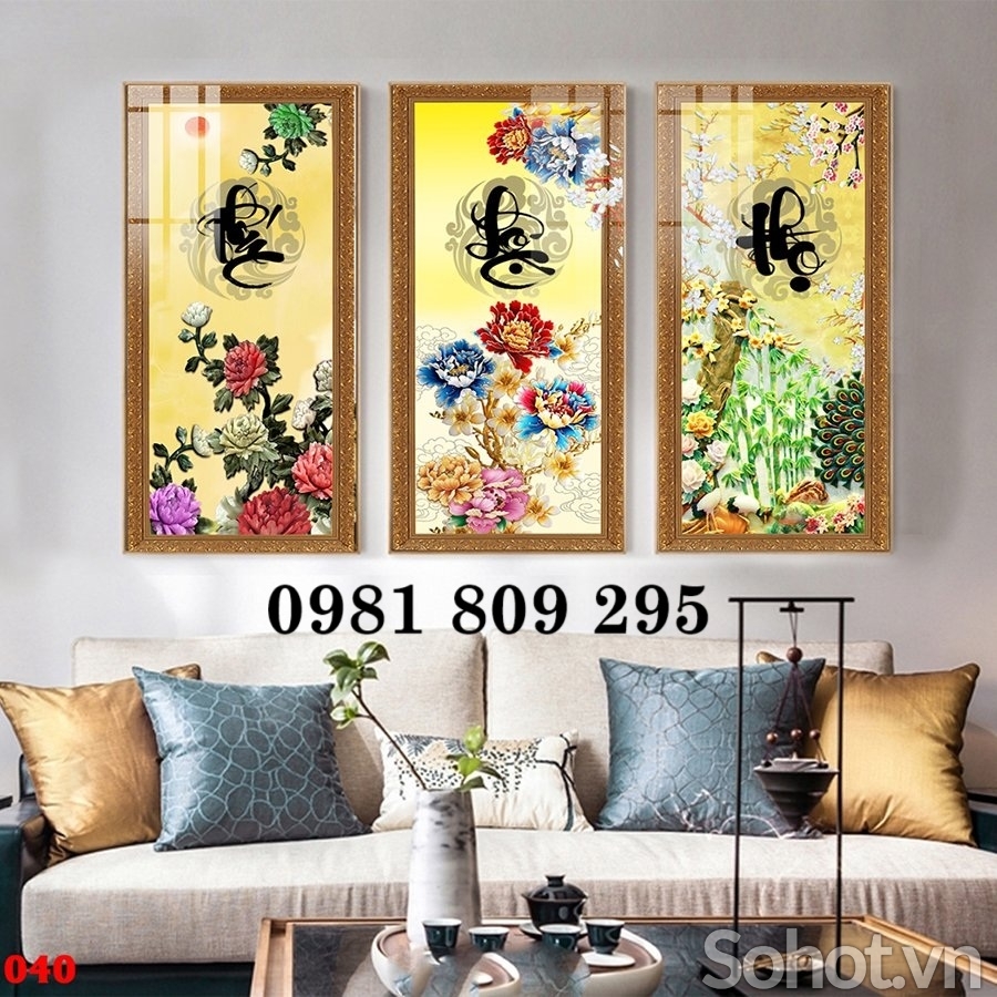 Tranh gạch 3d phúc lộc thọ , gạch cao cấp nhất