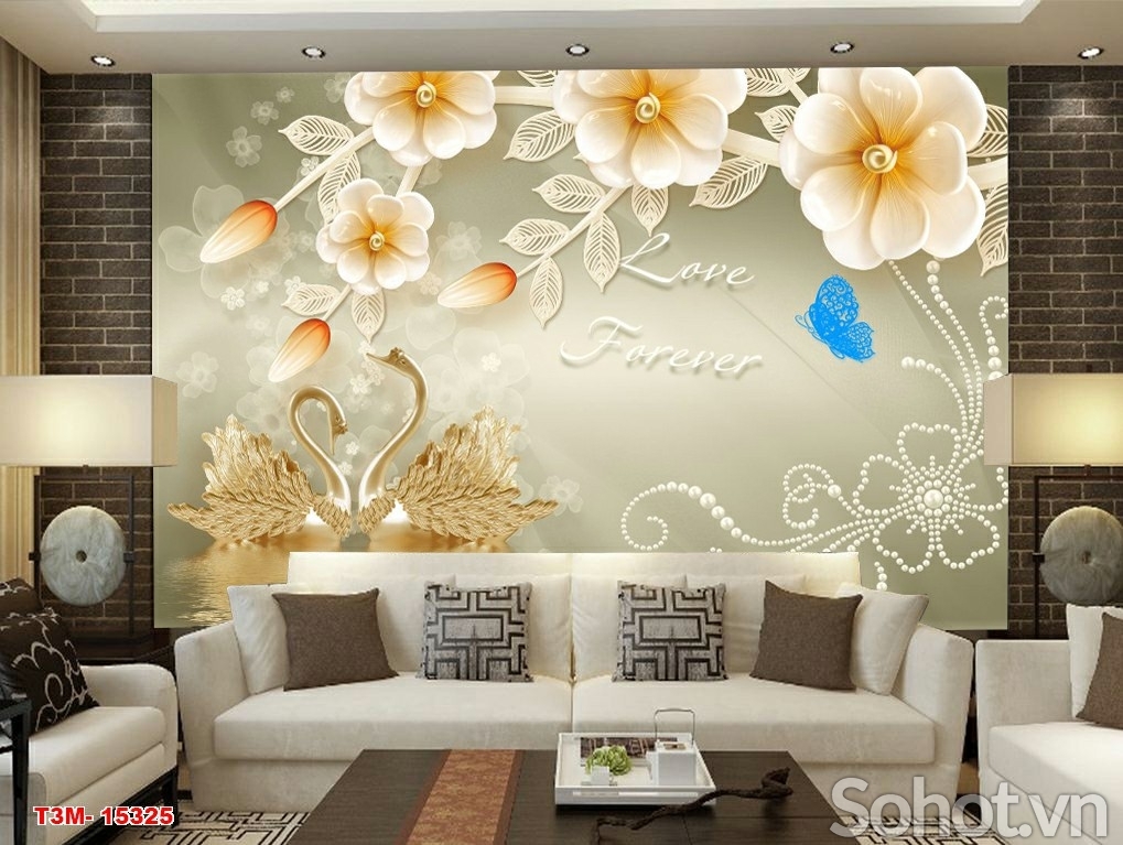 tranh hoa 3D- tranh gạch 3D