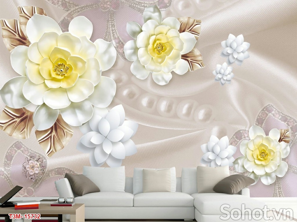 Tranh gạch 3D- tranh hoa
