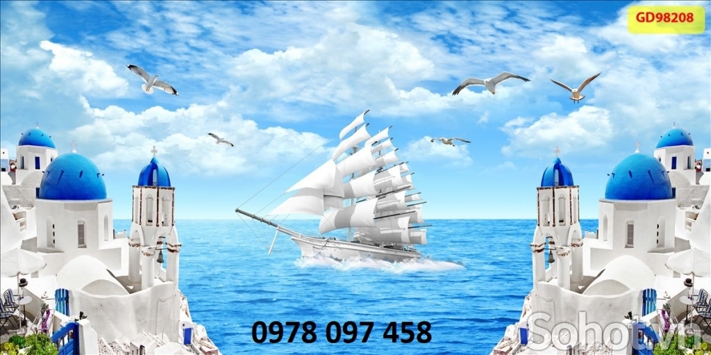 Tranh trang trí phòng khách - tranh gạch men