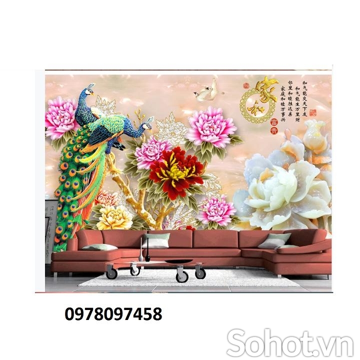 Gạch tranh ốp tường phòng ngủ