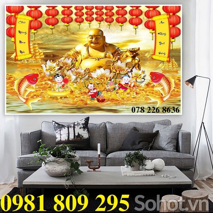 Tranh 3d thần tài- gạch tranh 3d