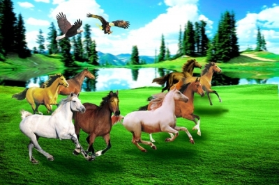 Tranh gạch 3d mã đáo thành công - SJK09