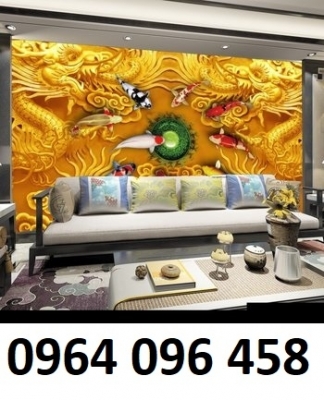 Tranh gạch 3d rồng phượng - BCV32