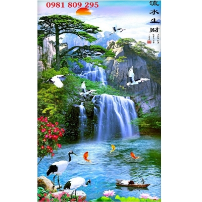 Tranh gạch 3d cao cấp thác nước JP553