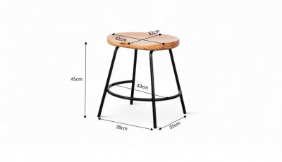 Đôn gỗ chân sắt