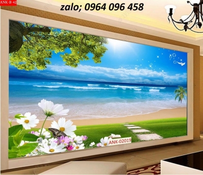 Tranh gạch 3d ốp tường phong cảnh biển - 688NB