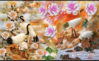 Gạch tranh hoa mẫu đơn HP7272