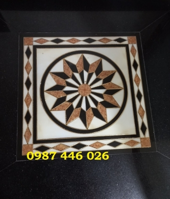 Gạch cầu thang chiếu nghi hoa văn khắc vàng HP972