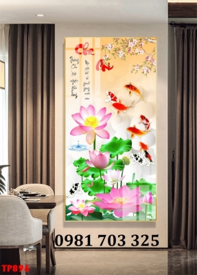 Tranh gạch men 3D thư pháp cha mẹ