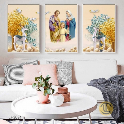Tranh dán tường phòng khách - tranh công giáo