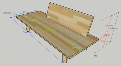Sofa Plank Amazon 2m