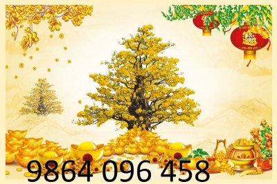 Tranh gạch cây tiền vàng 3d - HGD32
