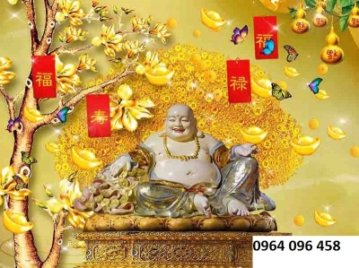 Tranh gạch 3d phật di lặc - MBV43