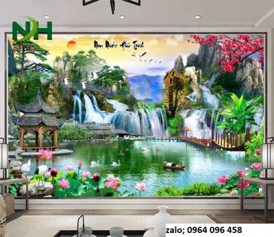 Tranh gạch 3d phong cảnh đồng quê - MXBN54