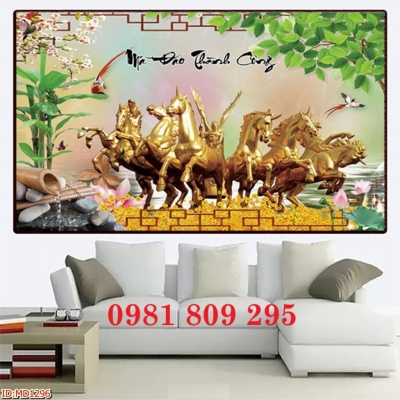 Gạch 3d ngựa phong thủy