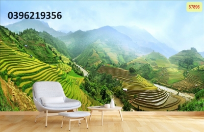 Tranh gạch đẹp ruộng bậc thang