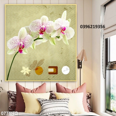 Tranh đẹp 3D hình hoa trang trí
