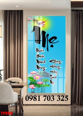 Tranh gạch 3D thư pháp