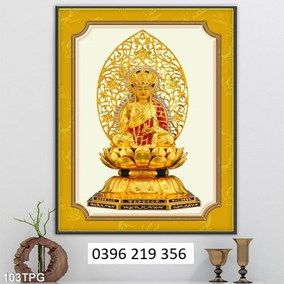 Tranh Phật 3d trang trí phòng khách Phong thủy