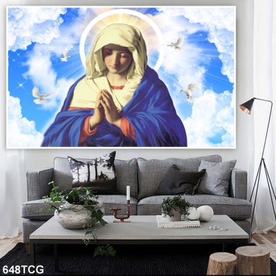 Gạch tranh 3D hình công giáo trang trí