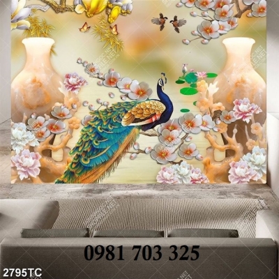 Tranh 3D sứ ngọc, tranh gạch men ốp tường