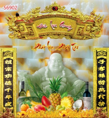 Tranh gạch 3d phật di lặc - XP098