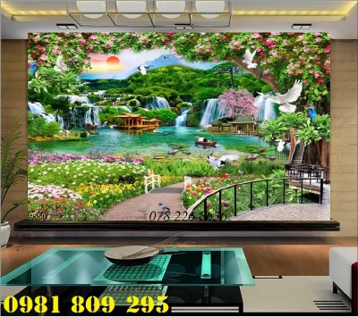Tranh gạch men 3d - phong cảnh ốp tường