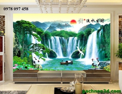 Tranh thác nước treo tường