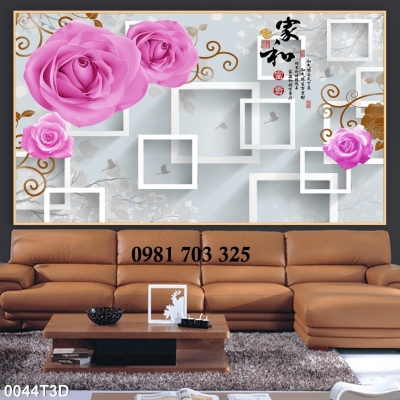 Tranh gạch hoa 3D ốp tường