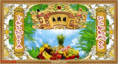 Tranh gạch 3d phòng thờ - MNK87