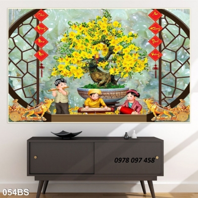 Gạch in họa tiết sắc nét trang trí phòng khách