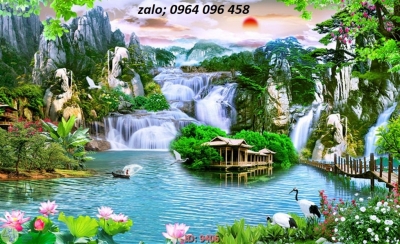 Tranh cảnh đồng quê - tranh gạch 3d đồng quê - HFD2