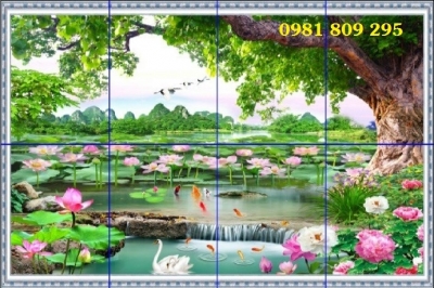 Gạch ốp tường tranh gạch thiên nhiên HP58587