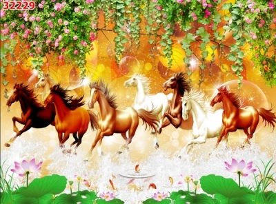 Tranh gạch 3d mã đáo thành công - NXC63