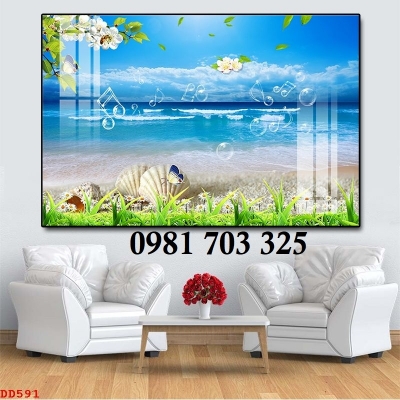 Tranh gạch ốp tường, tranh phong cảnh biển