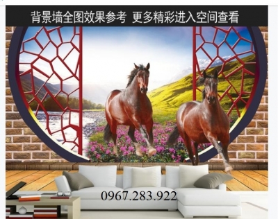 Gạch ốp tường 3D bát mã