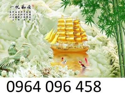 Tranh gạch 3d phong thủy thuận buồm xuôi gió - DLK059