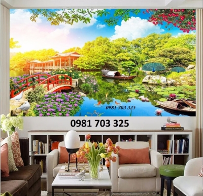 gạch tranh phong cảnh, tranh gạch