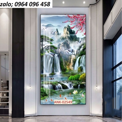 Tranh gạch 3d ốp tường khổ dọc - DXCC53