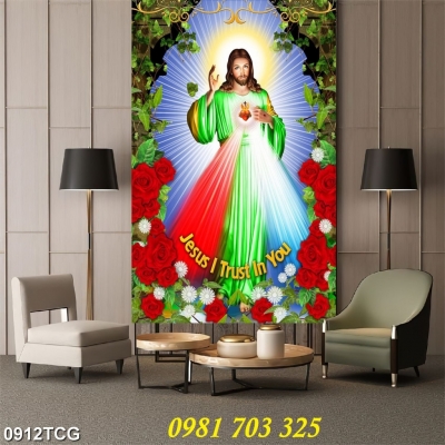 Tranh gạch men, tranh công giáo 3D trang trí tường