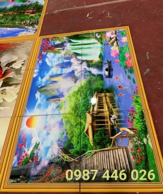 Gạch tranh thác nước HP933