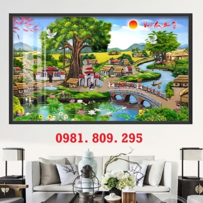 Tranh gạch 3d phong cảnh ốp chùa đẹp SG938