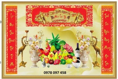 Tranh phòng thờ - gạch tranh 3D