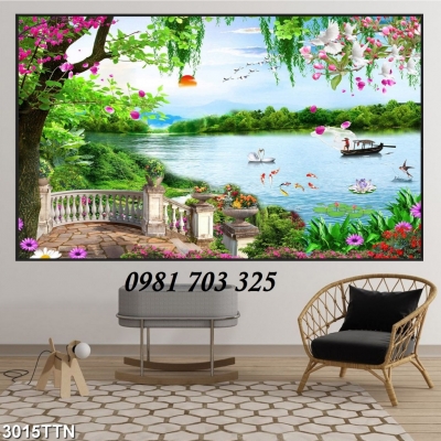 tranh phong cảnh 3D đẹp ốp tường