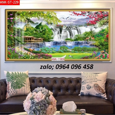 Tranh gạch 3d thủy phòng khách - 321AM