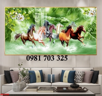 Gạch tranh phong thủy mã đáo thành công, tranh đẹp