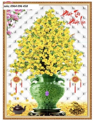 Tranh gạch 3d hoa mai - LSAZ11